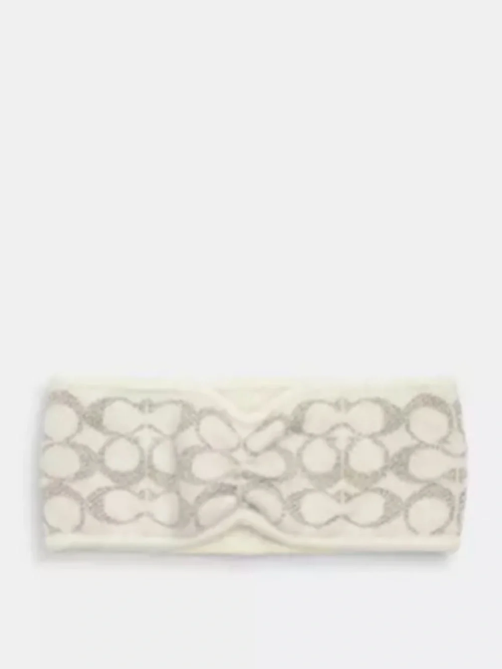 Coach Signature Metallic Knit Headband NWT